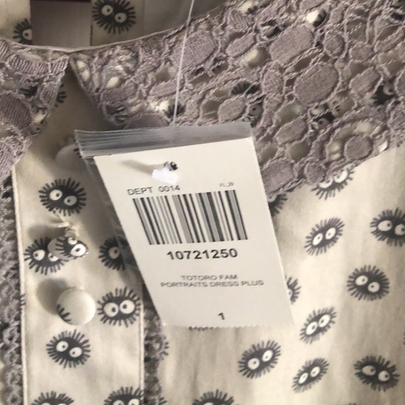 Totoro dress 1X. - Picture 4 of 5